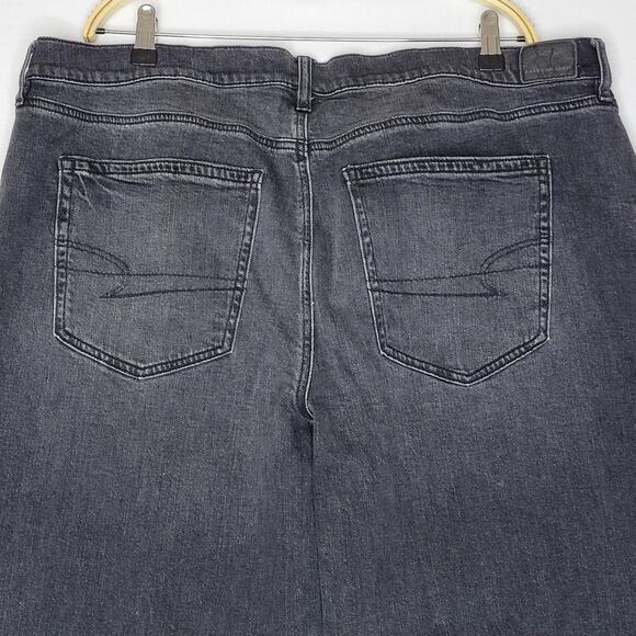 AE Embellished Strigid High-Waisted Stovepipe Jean Black Blaze Women's Plus sz20 - Picture 8 of 13